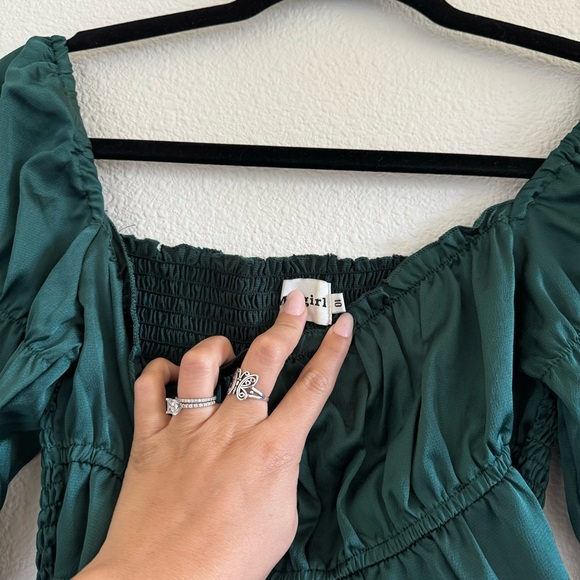 Verge girl crop top in green - Picture 3 of 4